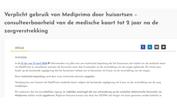 Verplicht gebruik van Mediprima door huisartsen 