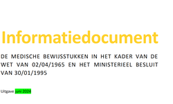 Actualisatie Informatiedocument over de medische bewijsstukken van de POD MI