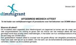 Actualisatie ’uitgebreid medisch attest’ 