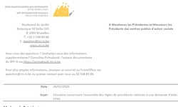 CPAS&nbsp;: Circulaire concernant les règles de procédures relatives à une demande d’aide au CPAS