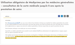 Utilisation obligatoire de Mediprima par les médecins généralistes