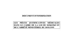 Document d’info sur les pièces justificatives relatif aux frais médicaux et pharmaceutiques