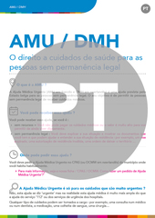 AMU/DMH. Le droit aux soins de santé pour les personnes sans séjour légal (PT)