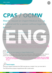 CPAS/OCMW Comment faire un demande d'Aide Médicale Urgente (= aide médicale pour personne sans séjour légal) ? (ENG)