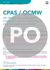 CPAS/OCMW Comment faire un demande d'Aide Médicale Urgente (= aide médicale pour personne sans séjour légal) ? (PO)